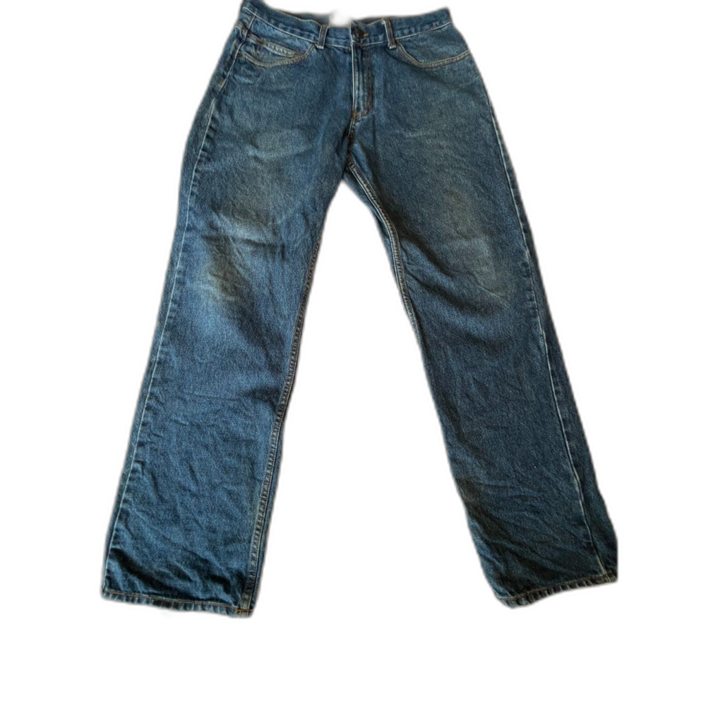 Vintage Y2K Schmidt Workwear Classic Regular Fit Blue Denim Jeans Cotton 34x32